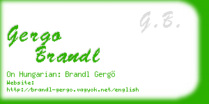 gergo brandl business card