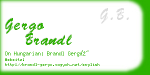 gergo brandl business card